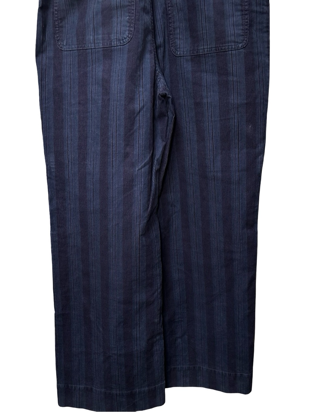 Pilcro Anthropologie Relaxed Corduroy Overalls Size 29 Blue Striped Wide Leg - Picture 10 of 16